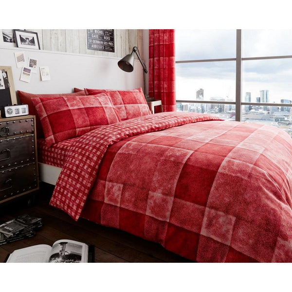 Denim Check Duvet Set