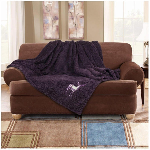 EMB TEDDY STAG THROW