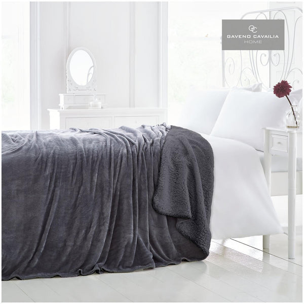 Flannel Sherpa Throw