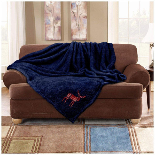 EMB TEDDY STAG THROW