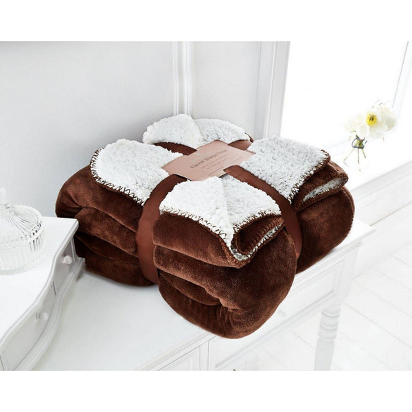 Flannel Sherpa Throw