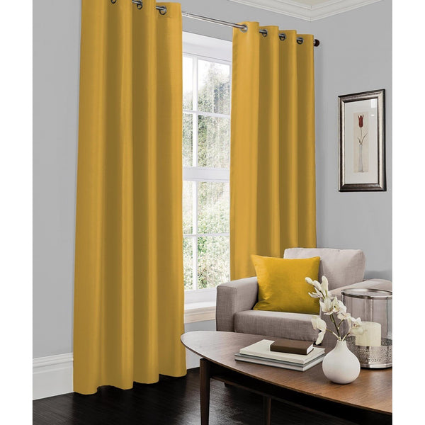 Faux Silk Eyelet Curtains