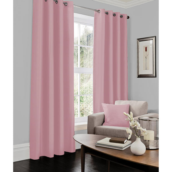Faux Silk Eyelet Curtains