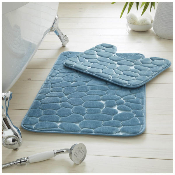 2PC PEBBLE MEMORY BATH SET