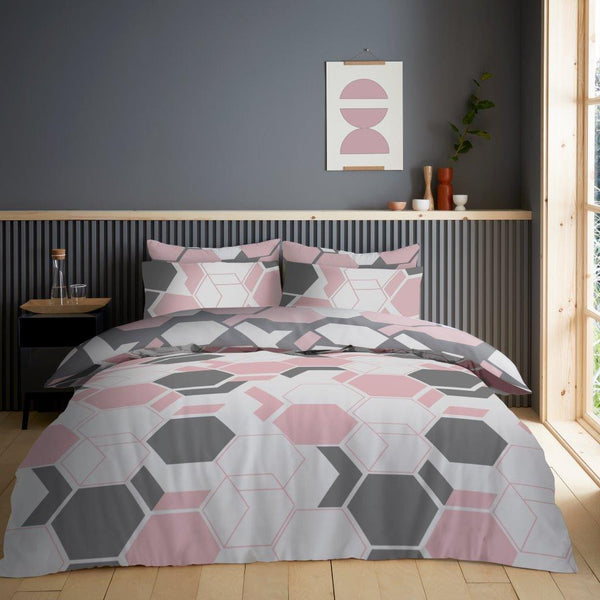 Printed Super Dreamer Aster Geo Duvet Set