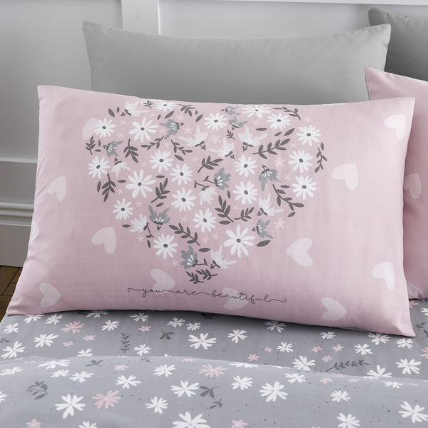 Ditsy Heart Printed Duvet Set