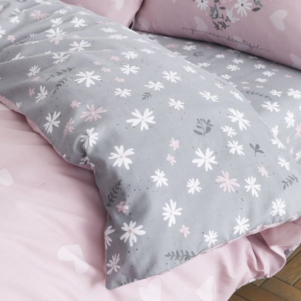 Ditsy Heart Printed Duvet Set