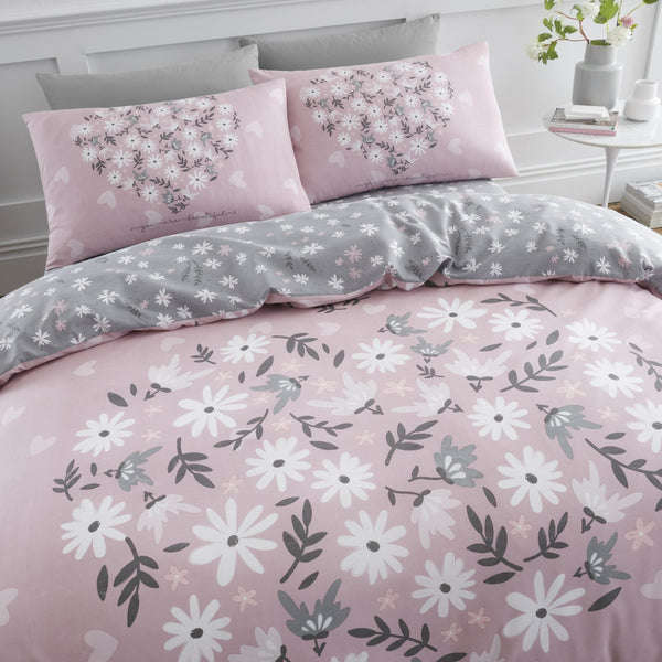 Ditsy Heart Printed Duvet Set