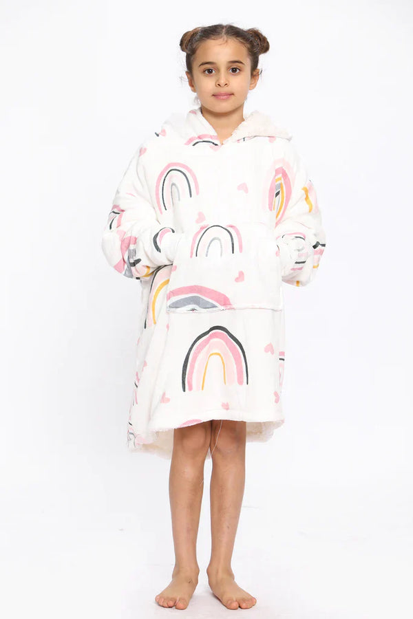 Kids Rainbow & Hearts Hoodie