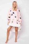Printed Adult Hoodie - Sushi - Pink